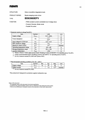 BD63960EFV_08 Datasheet PDF ROHM Semiconductor