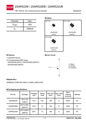 2SAR522EB Datasheet PDF ROHM Semiconductor
