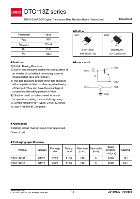 DTC113Z Datasheet PDF ROHM Semiconductor
