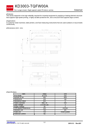 KD3003-TQFW00A Datasheet PDF ROHM Semiconductor