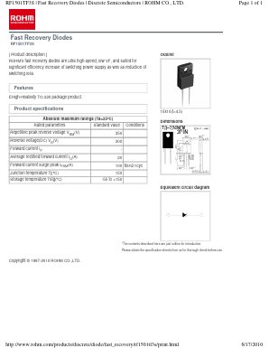RF1501TF3S Datasheet PDF ROHM Semiconductor