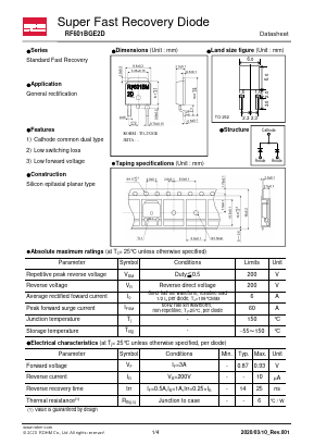 RF601BGE2D Datasheet PDF ROHM Semiconductor