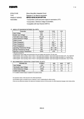 BD3533HFN Datasheet PDF ROHM Semiconductor
