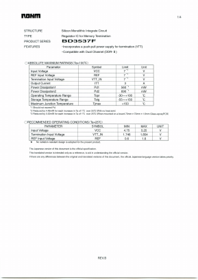 BD3537F Datasheet PDF ROHM Semiconductor
