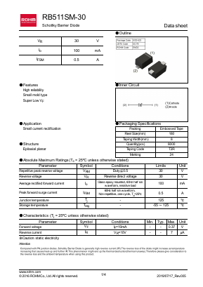 RB511SM-30 Datasheet PDF ROHM Semiconductor
