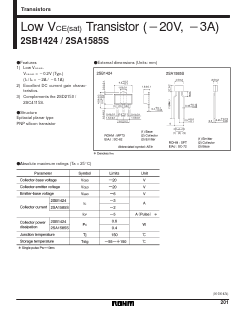 2SA1585S Datasheet PDF ROHM Semiconductor