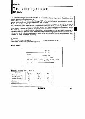 BA7004 Datasheet PDF ROHM Semiconductor