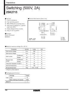 2SK2715TL Datasheet PDF ROHM Semiconductor