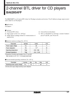 BA6295AFP Datasheet PDF ROHM Semiconductor