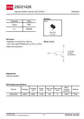 D2142K Datasheet PDF ROHM Semiconductor