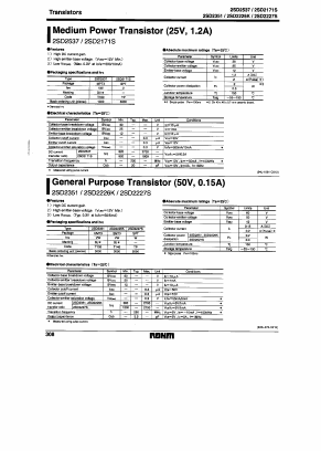 2SD2171S Datasheet PDF ROHM Semiconductor