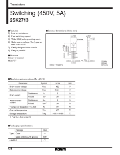 K2713 Datasheet PDF ROHM Semiconductor