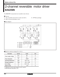 BA6259N Datasheet PDF ROHM Semiconductor