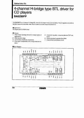 BA6299 Datasheet PDF ROHM Semiconductor