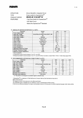 BD4153FV Datasheet PDF ROHM Semiconductor