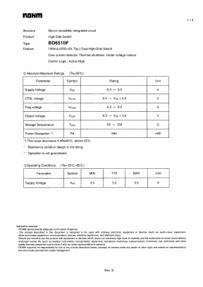 BD6510F Datasheet PDF ROHM Semiconductor