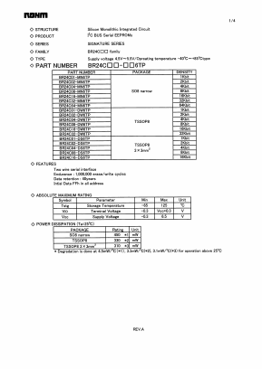 BR24C04-DS6TP Datasheet PDF ROHM Semiconductor