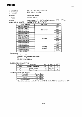 BR24C08-RDW6TP Datasheet PDF ROHM Semiconductor