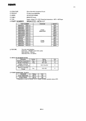 BF24C64AN-10SU-2.7 Datasheet PDF ROHM Semiconductor