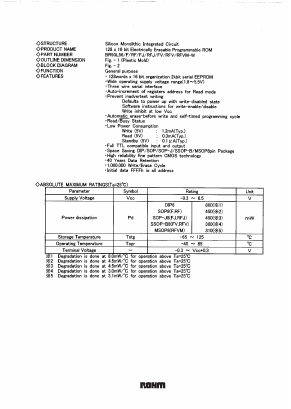 BR93L56 Datasheet PDF ROHM Semiconductor
