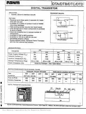 DTB114E_ Datasheet PDF ROHM Semiconductor