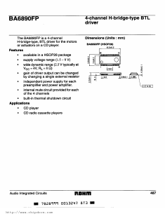 BA6890FP Datasheet PDF ROHM Semiconductor