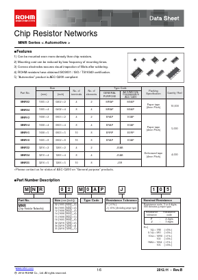 MNR02MA0PJ105 Datasheet PDF ROHM Semiconductor