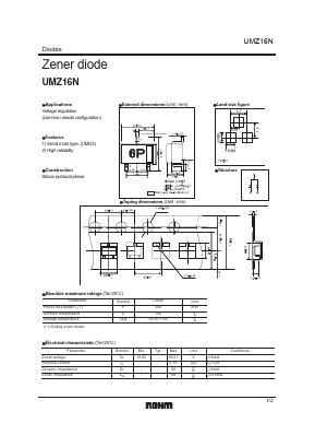 UMZ16N Datasheet PDF ROHM Semiconductor