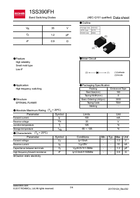 1SS390FHTE61 Datasheet PDF ROHM Semiconductor