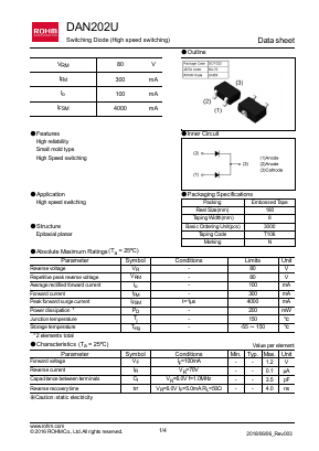 DAN202UT106 Datasheet PDF ROHM Semiconductor