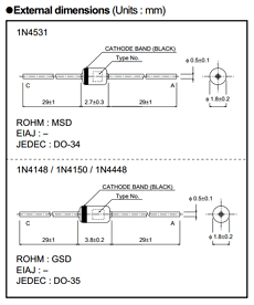1N4148 Datasheet PDF ROHM Semiconductor