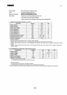 BD3508EKN Datasheet PDF ROHM Semiconductor
