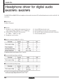BA3579FS Datasheet PDF ROHM Semiconductor