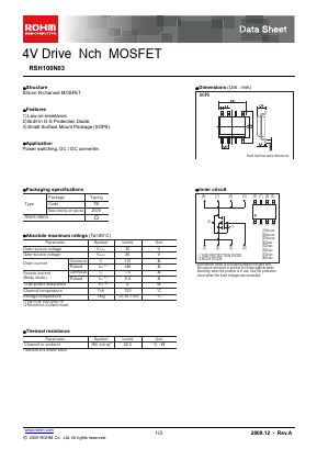 RSH100N03TB Datasheet PDF ROHM Semiconductor