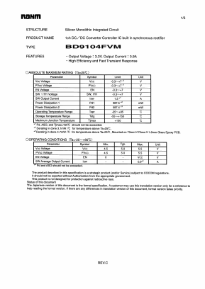 BD9104FVM_05 Datasheet PDF ROHM Semiconductor