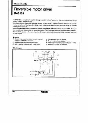 BA6109 Datasheet PDF ROHM Semiconductor