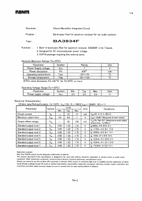 BA3834F Datasheet PDF ROHM Semiconductor