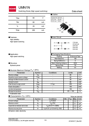 UMN1N Datasheet PDF ROHM Semiconductor