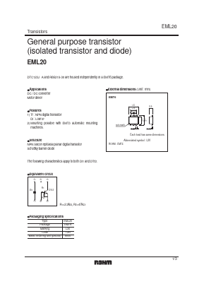 EML20 Datasheet PDF ROHM Semiconductor