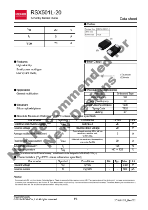RSX501L-20TE25 Datasheet PDF ROHM Semiconductor