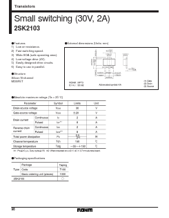 2SK2103T100 Datasheet PDF ROHM Semiconductor