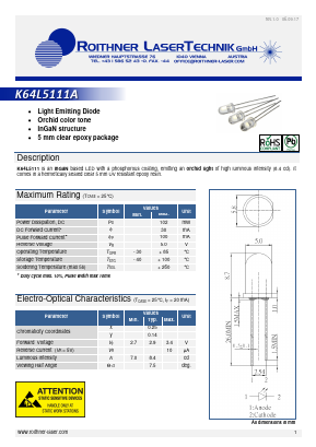K64L5111A Datasheet PDF Roithner LaserTechnik GmbH
