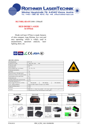RLTMRL-3-655 Datasheet PDF Roithner LaserTechnik GmbH