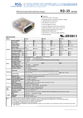 RD-35A Datasheet PDF RSG Electronic Components GmbH