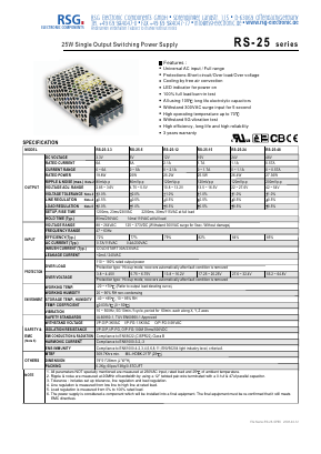 RS-25-24 Datasheet PDF RSG Electronic Components GmbH
