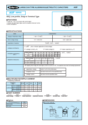 10AXF10000M25X20 Datasheet PDF RUBYCON CORPORATION