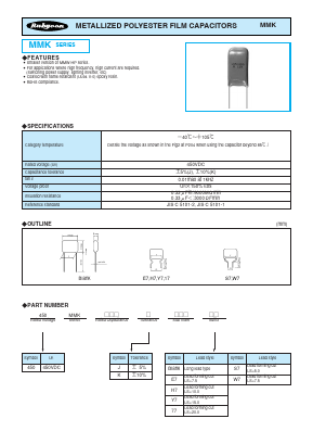 MMK Datasheet PDF RUBYCON CORPORATION