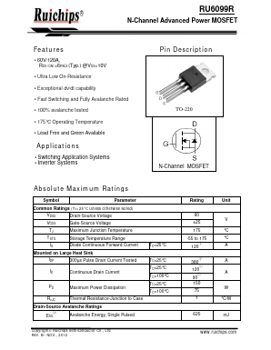 RU6099R Datasheet PDF Ruichips Semiconductor Co., Ltd