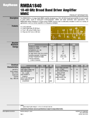 RMDA1840 Datasheet PDF Raytheon Company