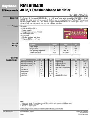 RMLA00400 Datasheet PDF Raytheon Company